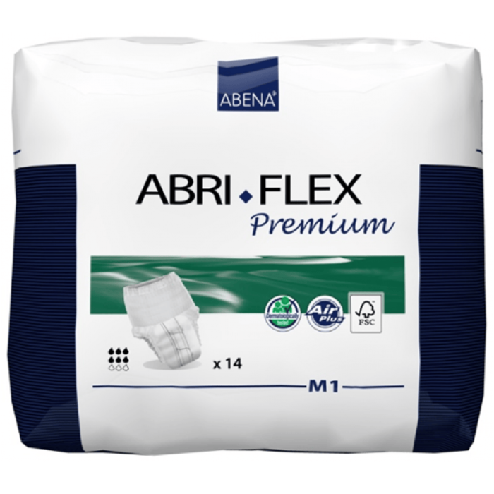 Πάνα Βρακάκι Ημέρας ABENA Abri Flex Premium MEDIUM 1 (περιφέρεια 80εκ. έως 110εκ.) 14τμχ.